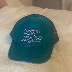 Teal and Pink Catch Flights Trucker Hat